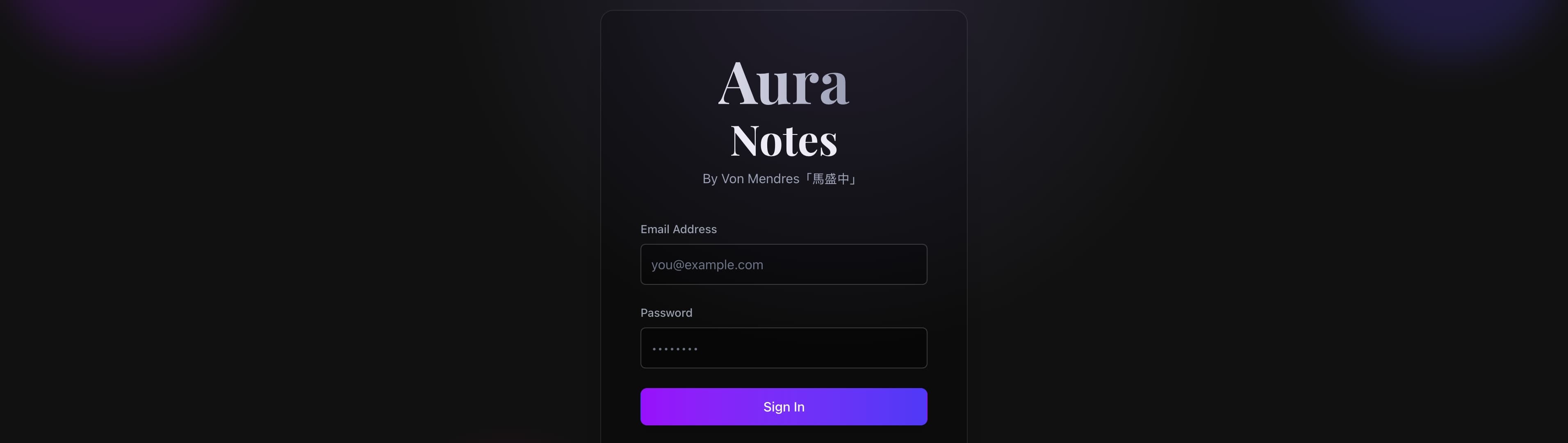 Aura Notes